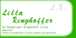 lilla ringhoffer business card